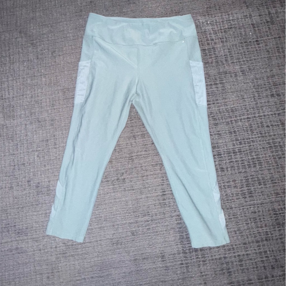Mondetta Performance Luxury Aqua Blue High Rise Athletic Leggings XL